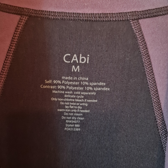 CAbi Asymmetrical Zip Athleisure Convertible Front Jacket Black & Gray Size M - Picture 3 of 7